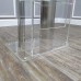 FixtureDisplays® Clear Acrylic Plexiglass Podium Curved Brushed Stainless Steel Sides Pulpit Lectern 14307